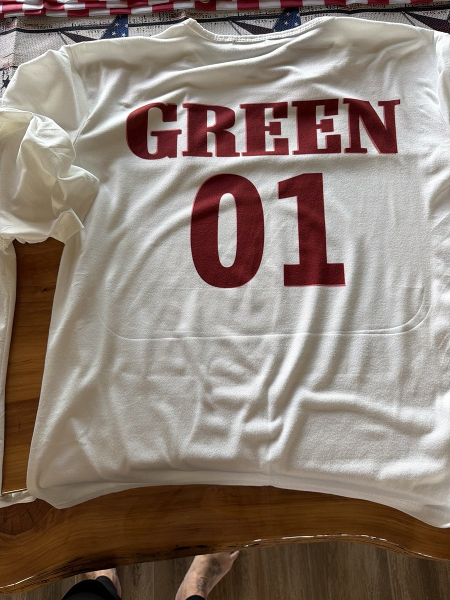Personalized Green 01 shirt — back