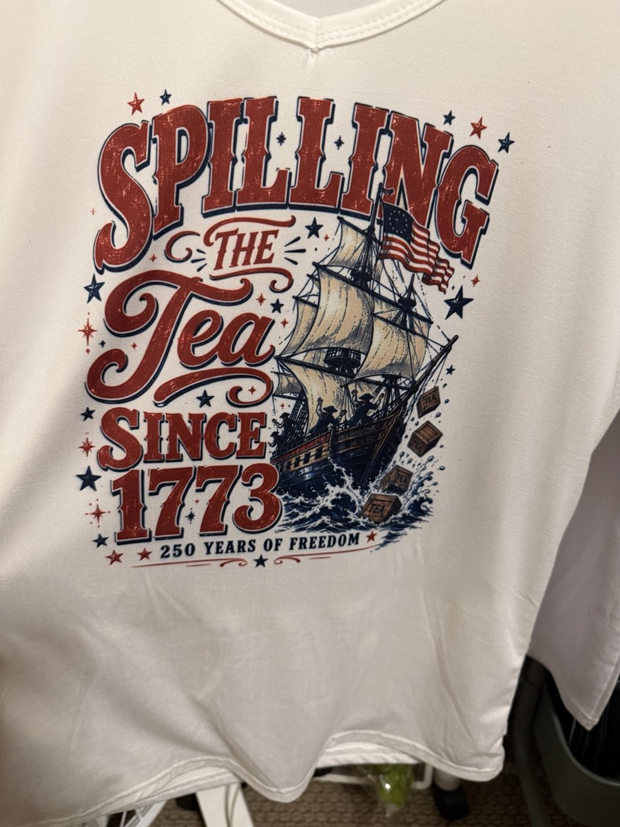 Spilling the Tea patriotic shirt