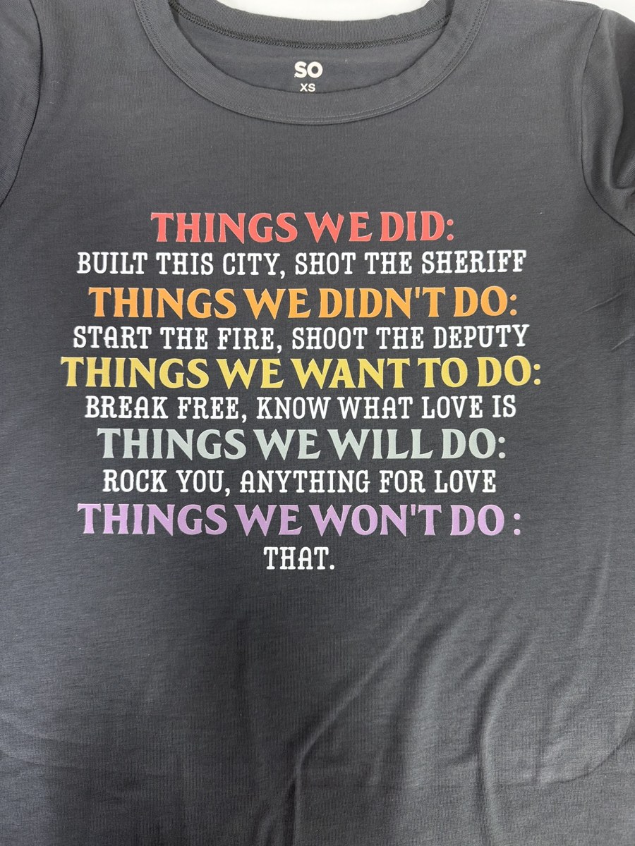 Things We Did shirt
