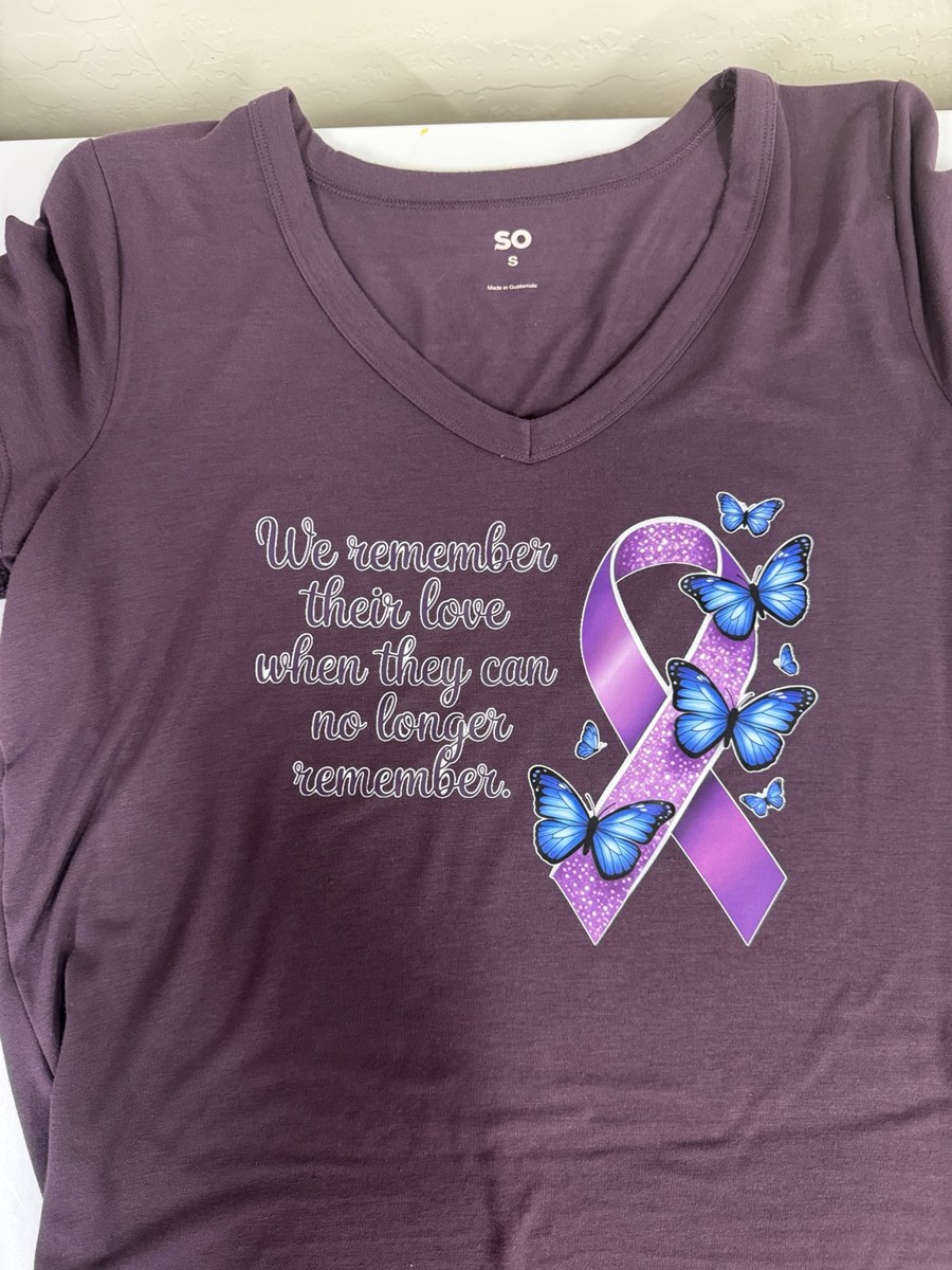 Awareness ribbon and butterflies shirt