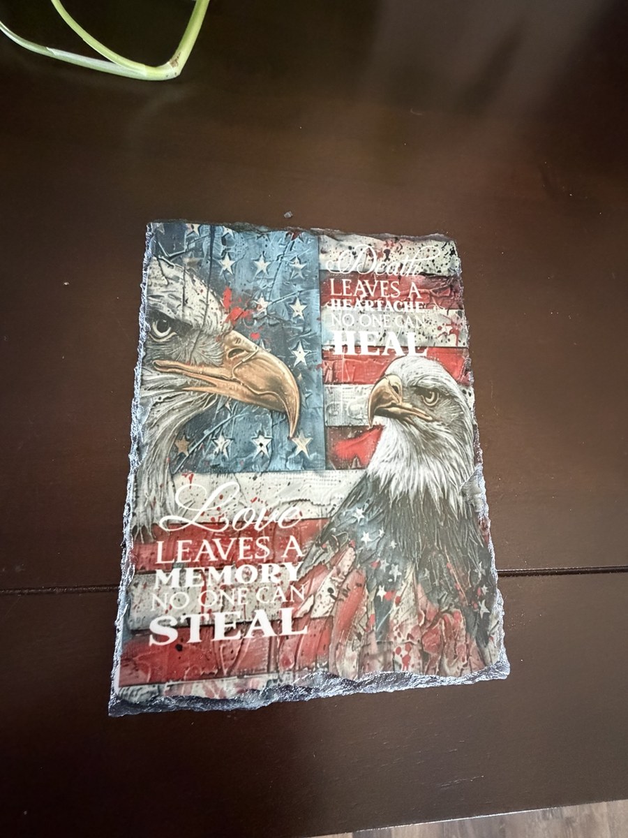 Eagle and American flag artwork