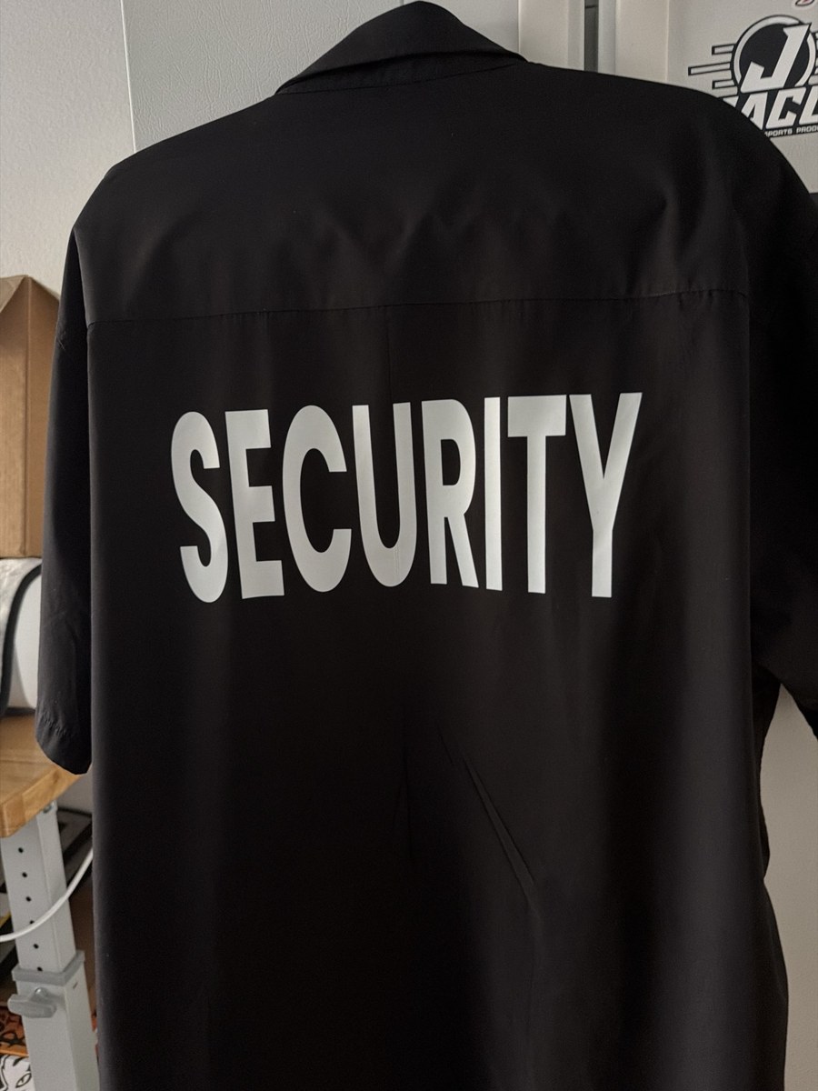 Security shirt — back