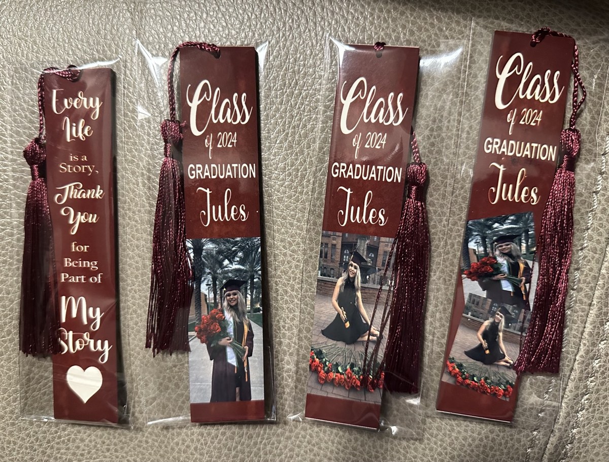 Personalized graduation bookmarks