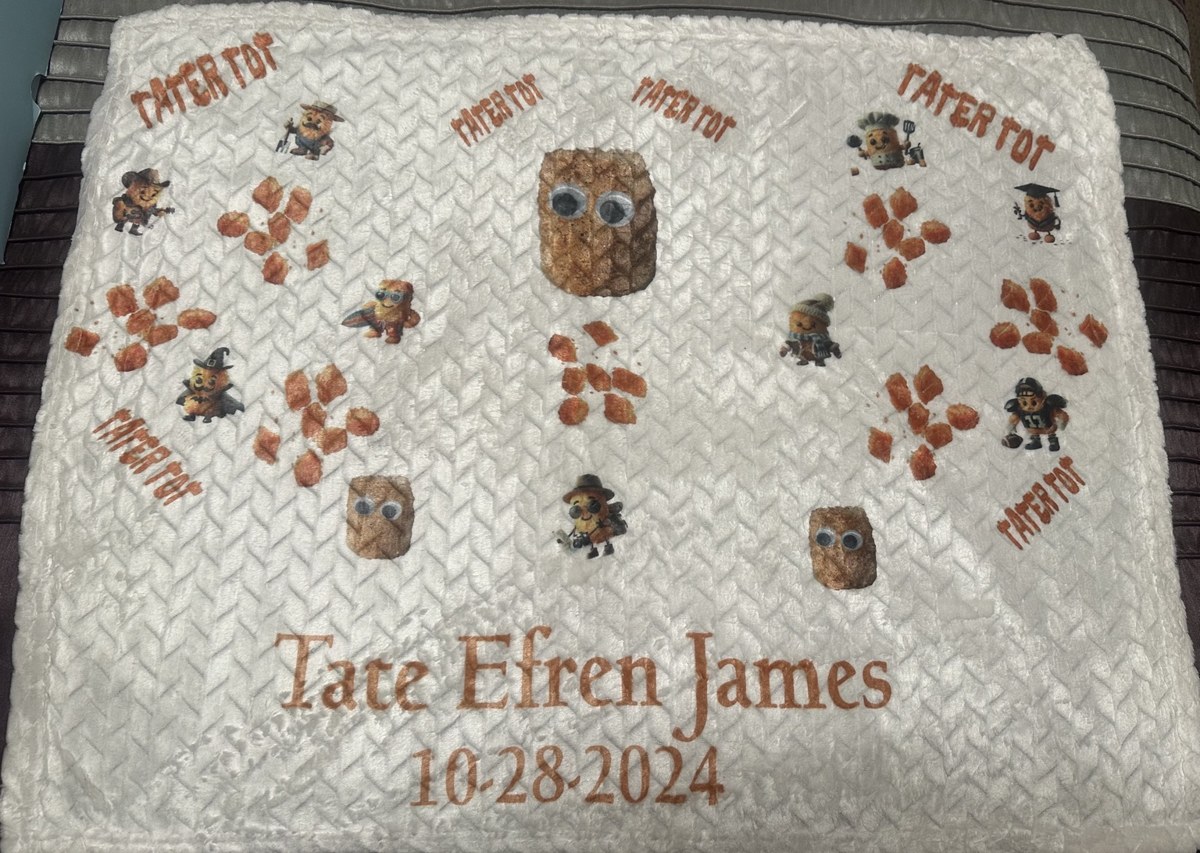 Personalized Paw Patrol-themed blanket