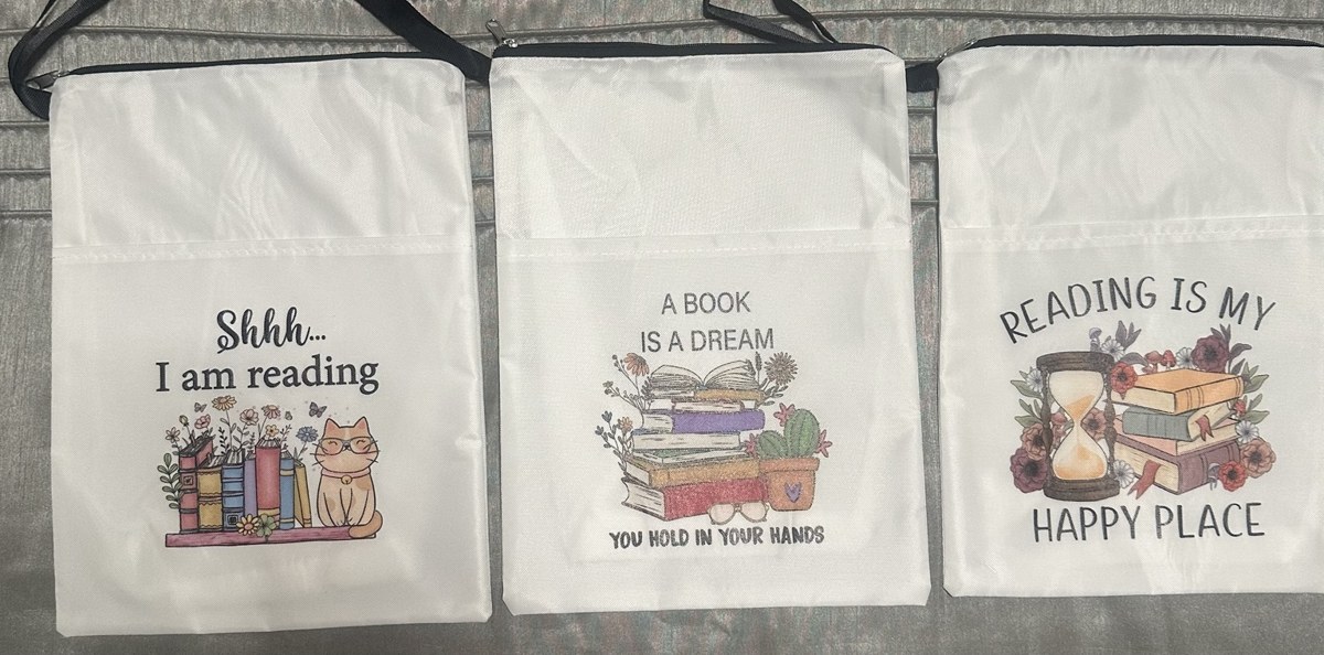 Reading-themed bags